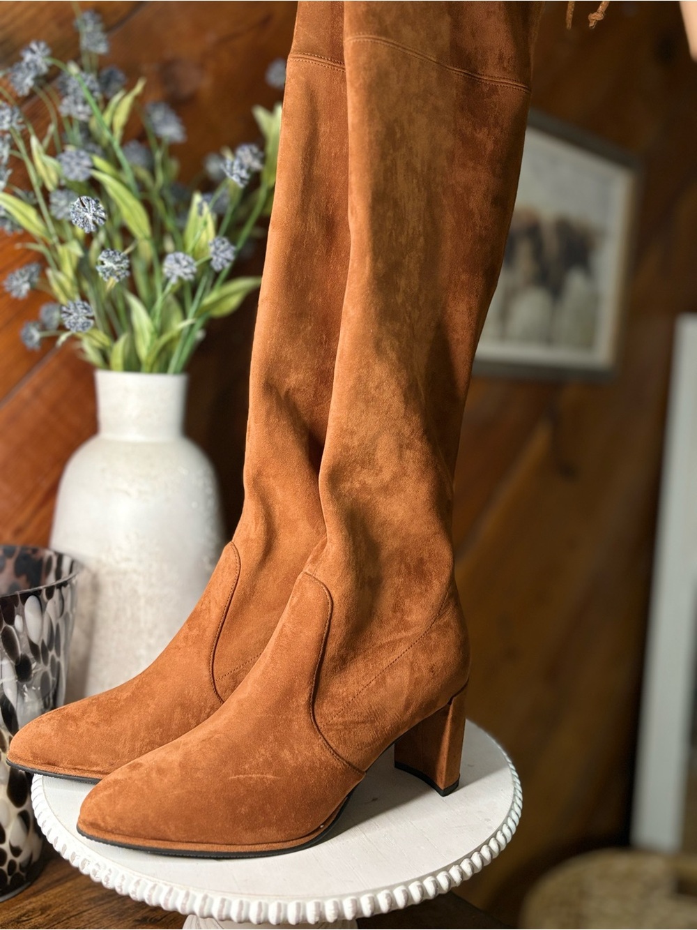 Stuart Weitzman Landmark Brown Suede Over-the-Knee Boots Size 40